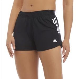 Adidas 3-stripe knit shorts, black, size L